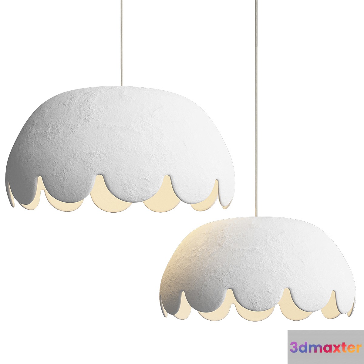 Scalloped Pendant Light 3D Max