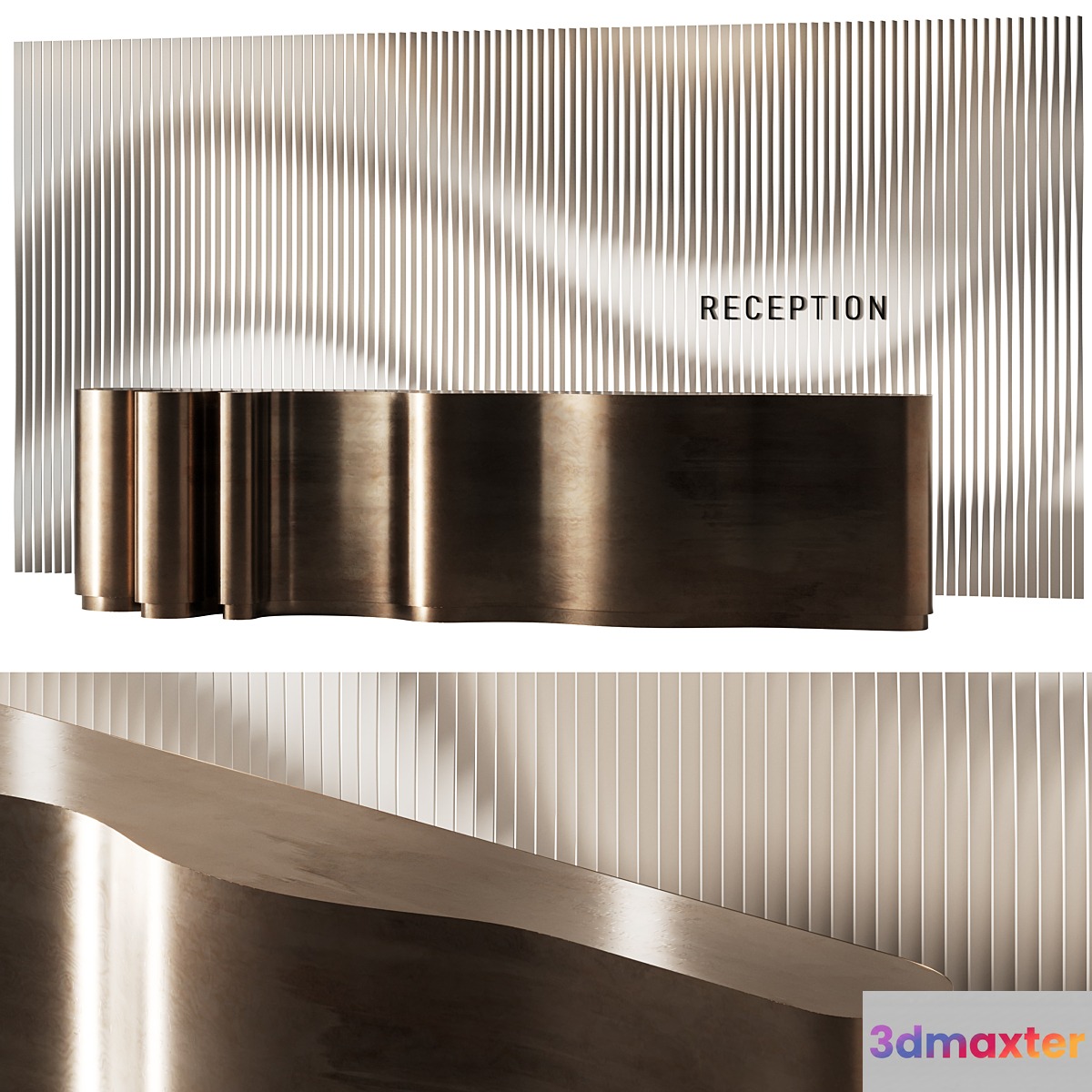 Reception desk 004 3D Max