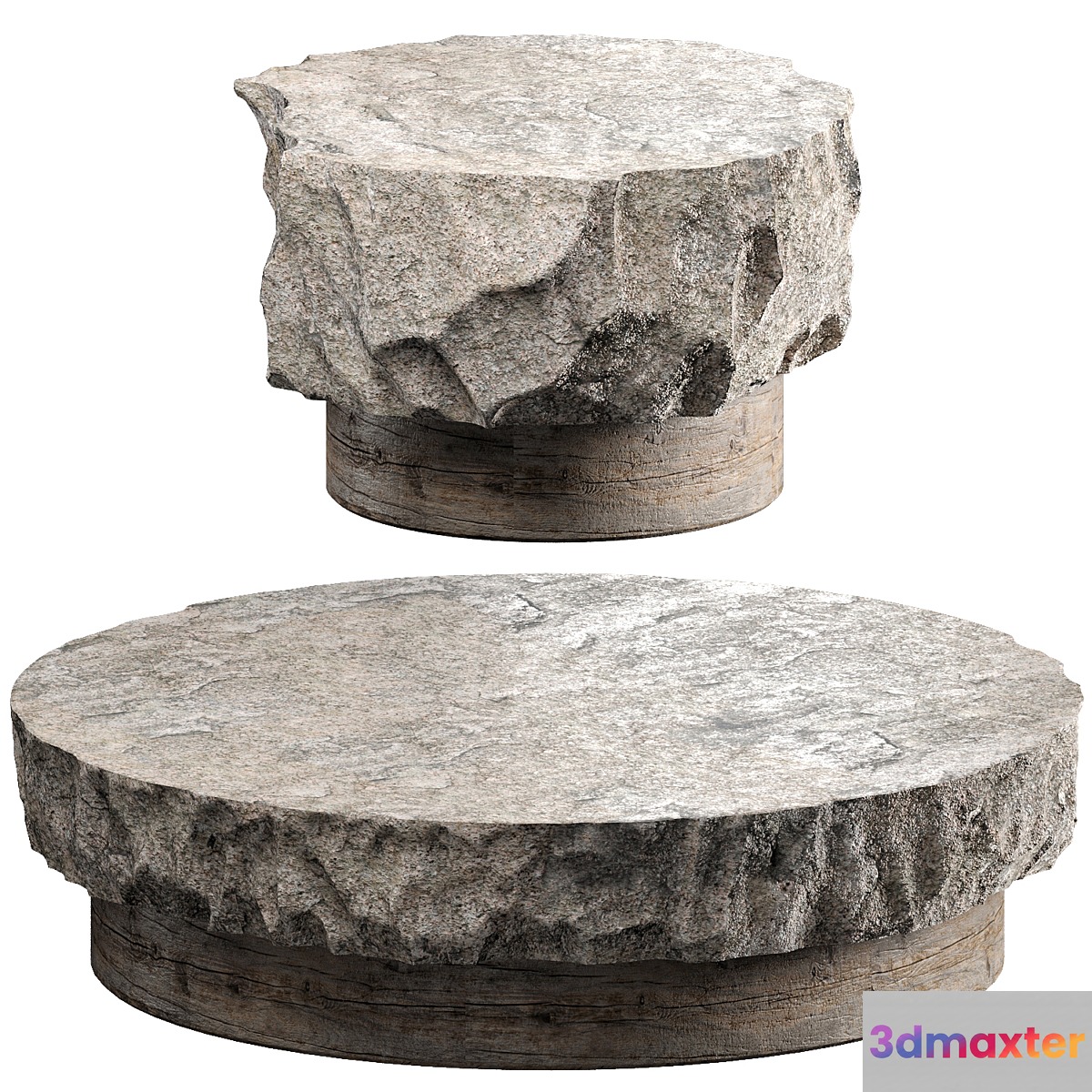 set table stone 3D Max