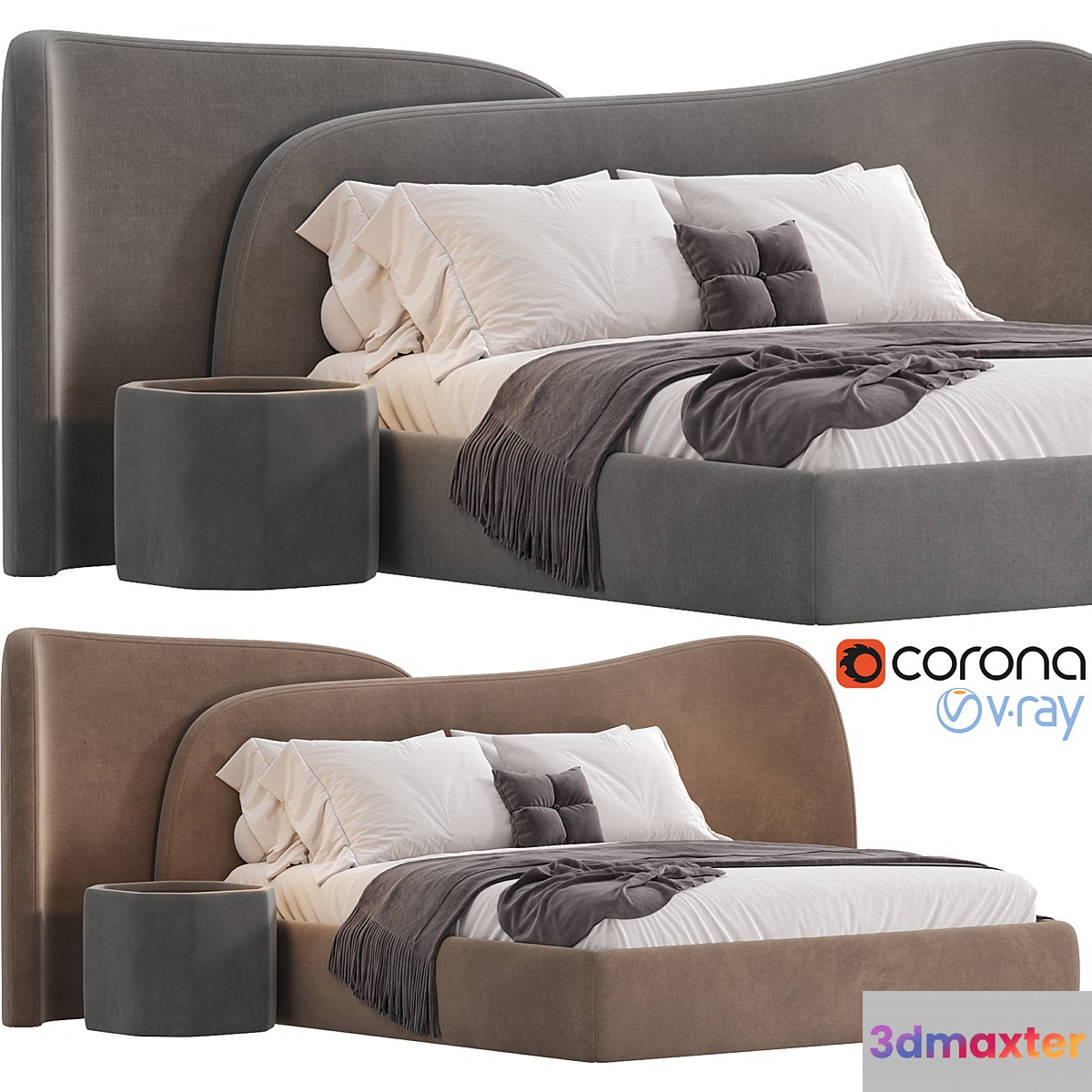 Gaspra Modern bed 3D Max
