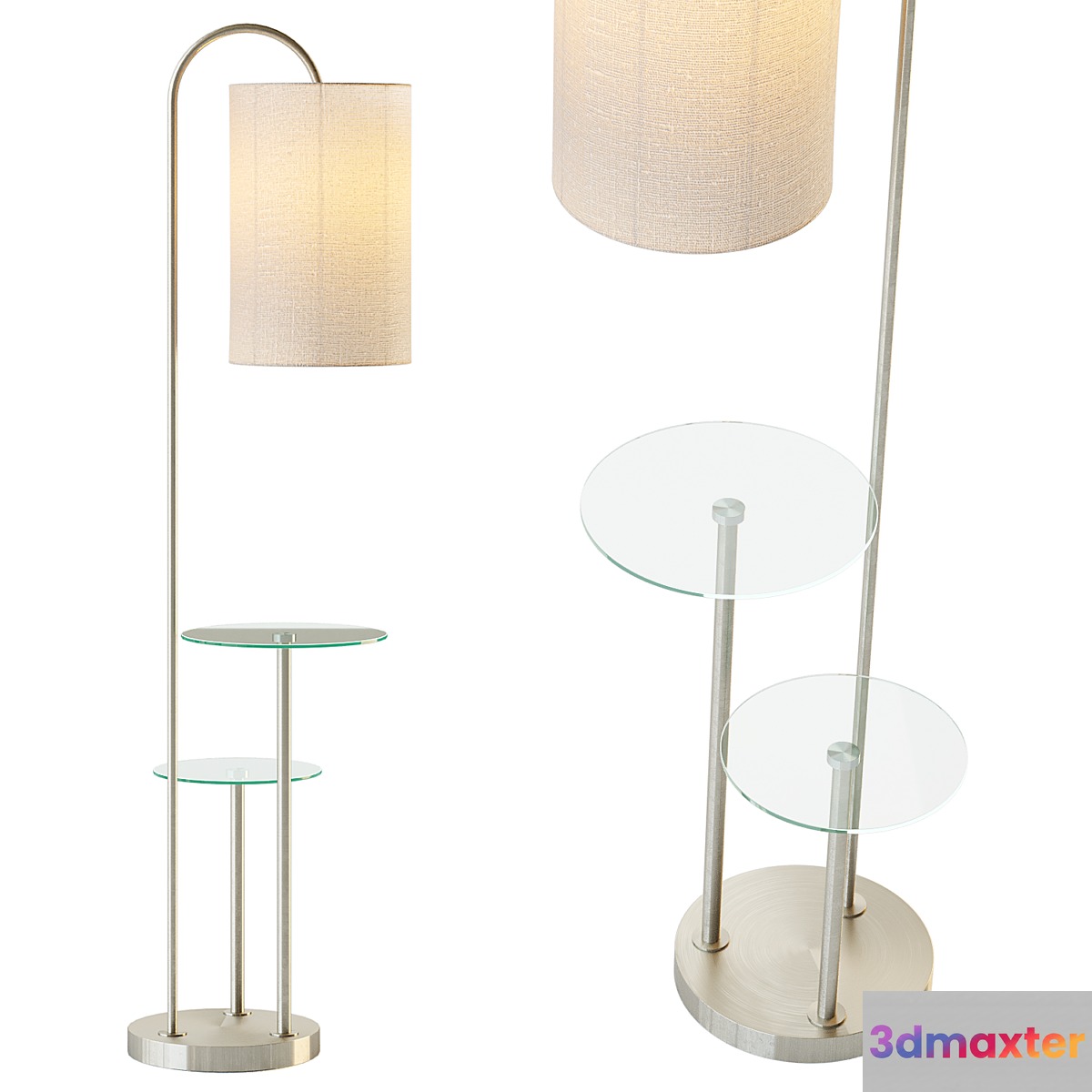 John Lewis Duo Shelf Floor Lamp 3D Max