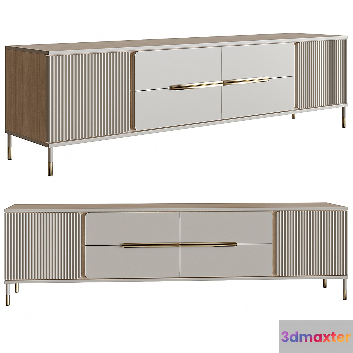 TV stand Glam TV Media Console Console 3D Max