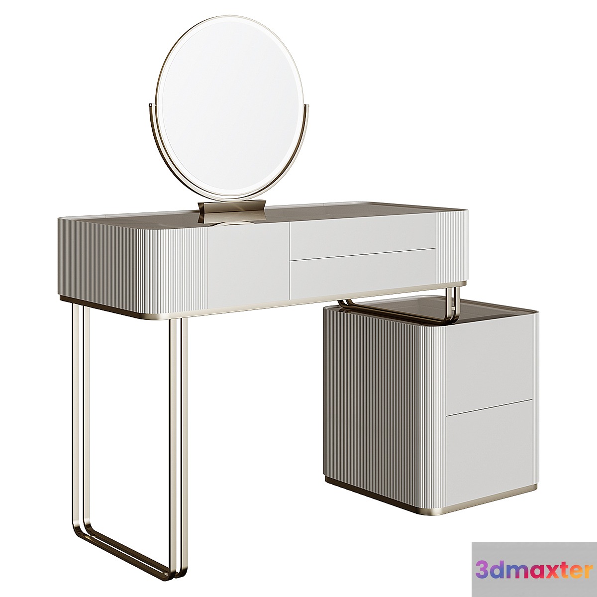 Dressing table Drawer Makeup Vanity Set 3D Max