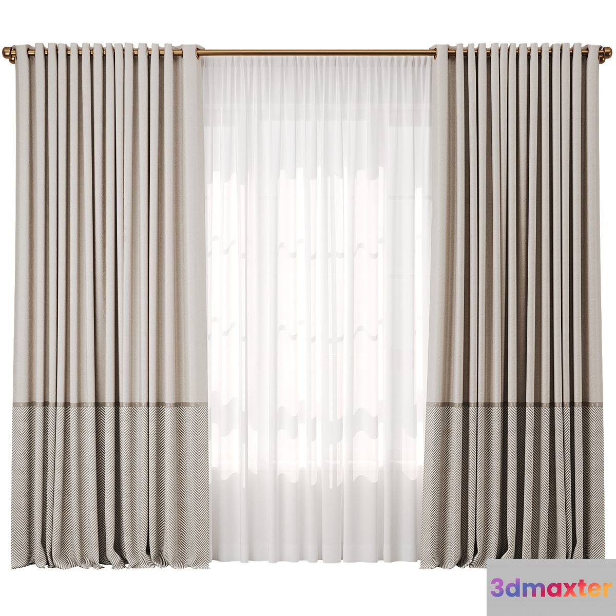 Curtain 22_curtains with eyelets 3D Max
