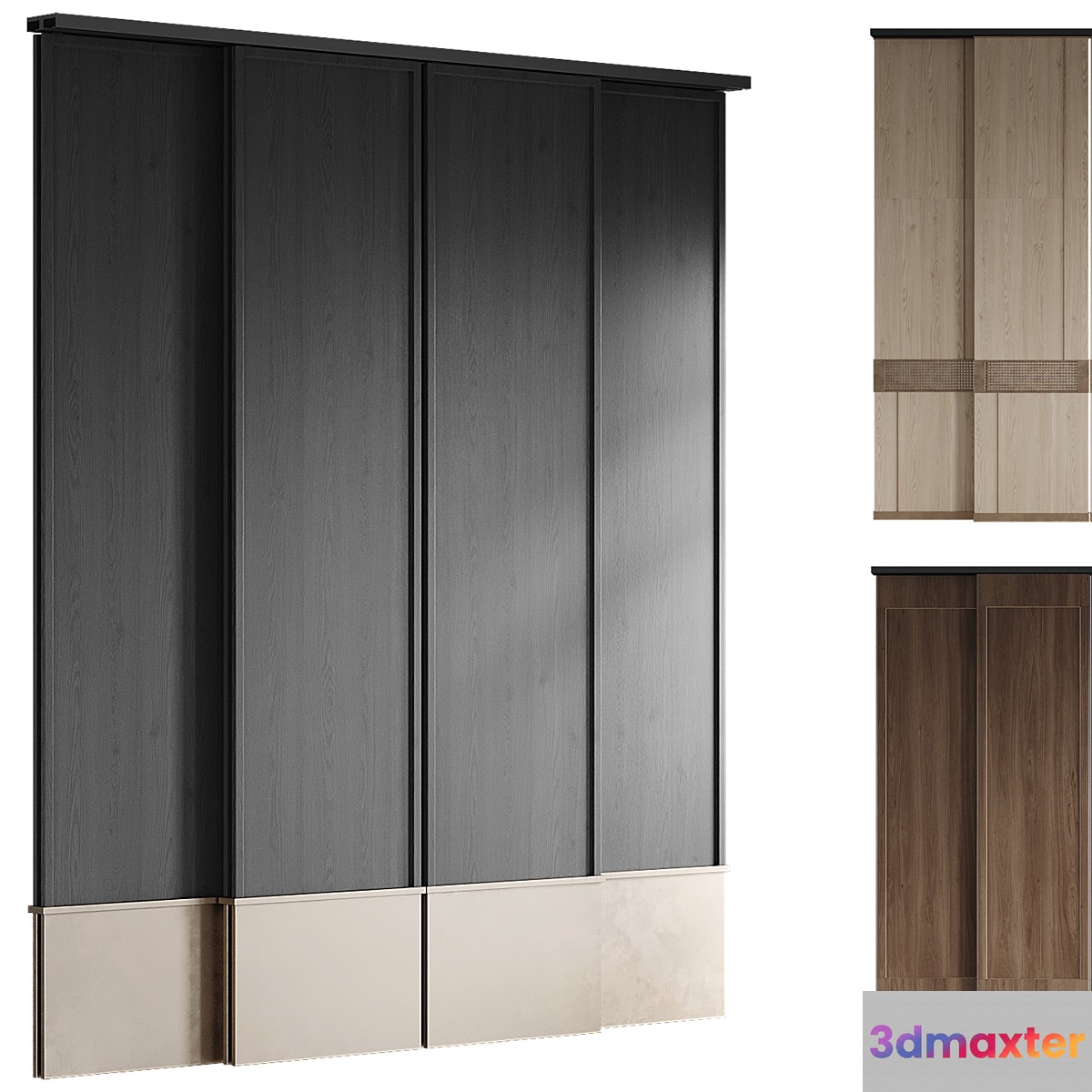 Set of sliding partitions 3D Max