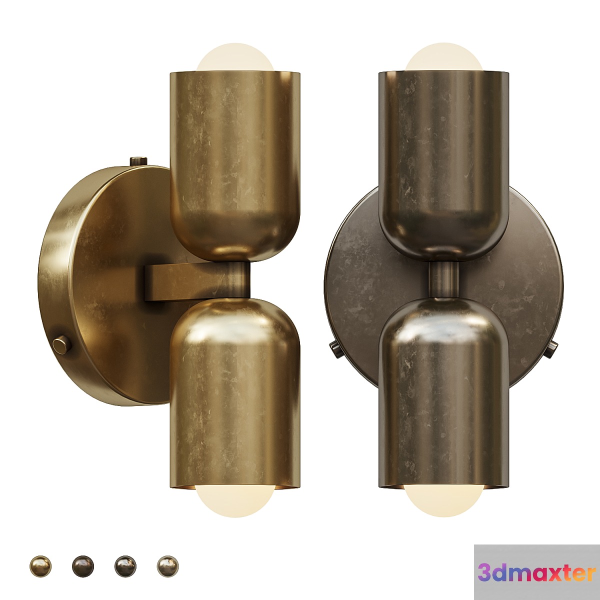 In Common With Brass Up Down Sconce 3D Max