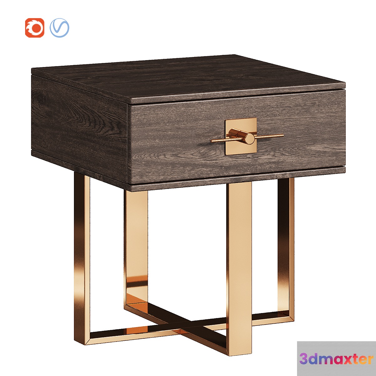 Osaka Kare nightstand 3D Max