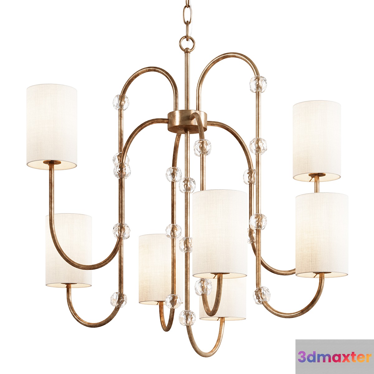 Porta Romana Emile Ceiling Light 3D Max