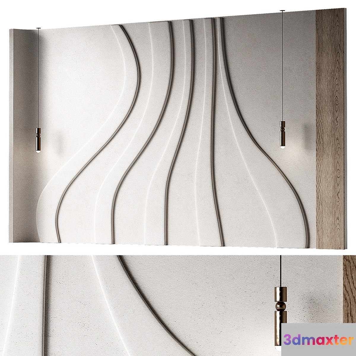 Wavy wall panels 4 - No.2 3D Max