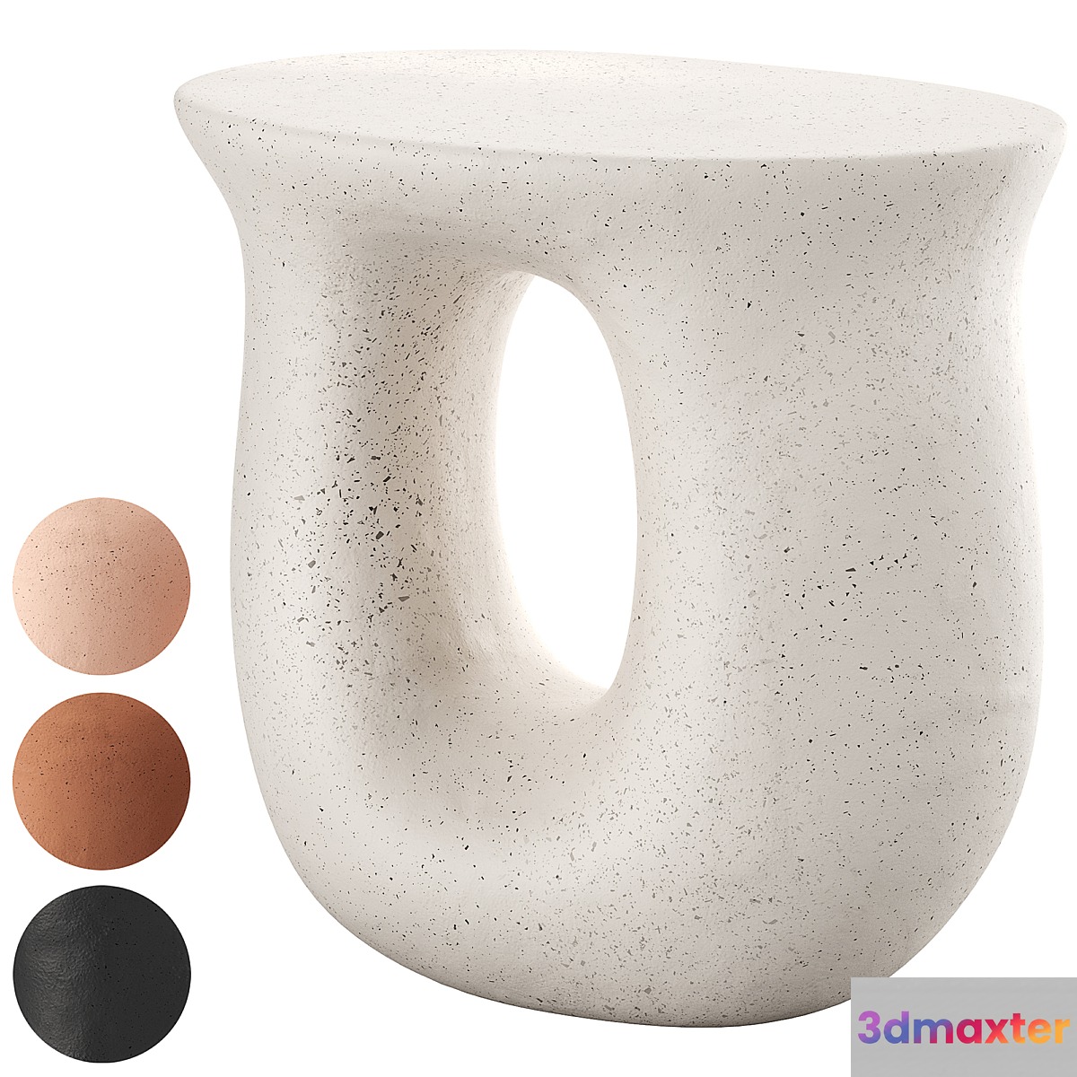 Vera Ceramic Side Table Nightstand 3D Max