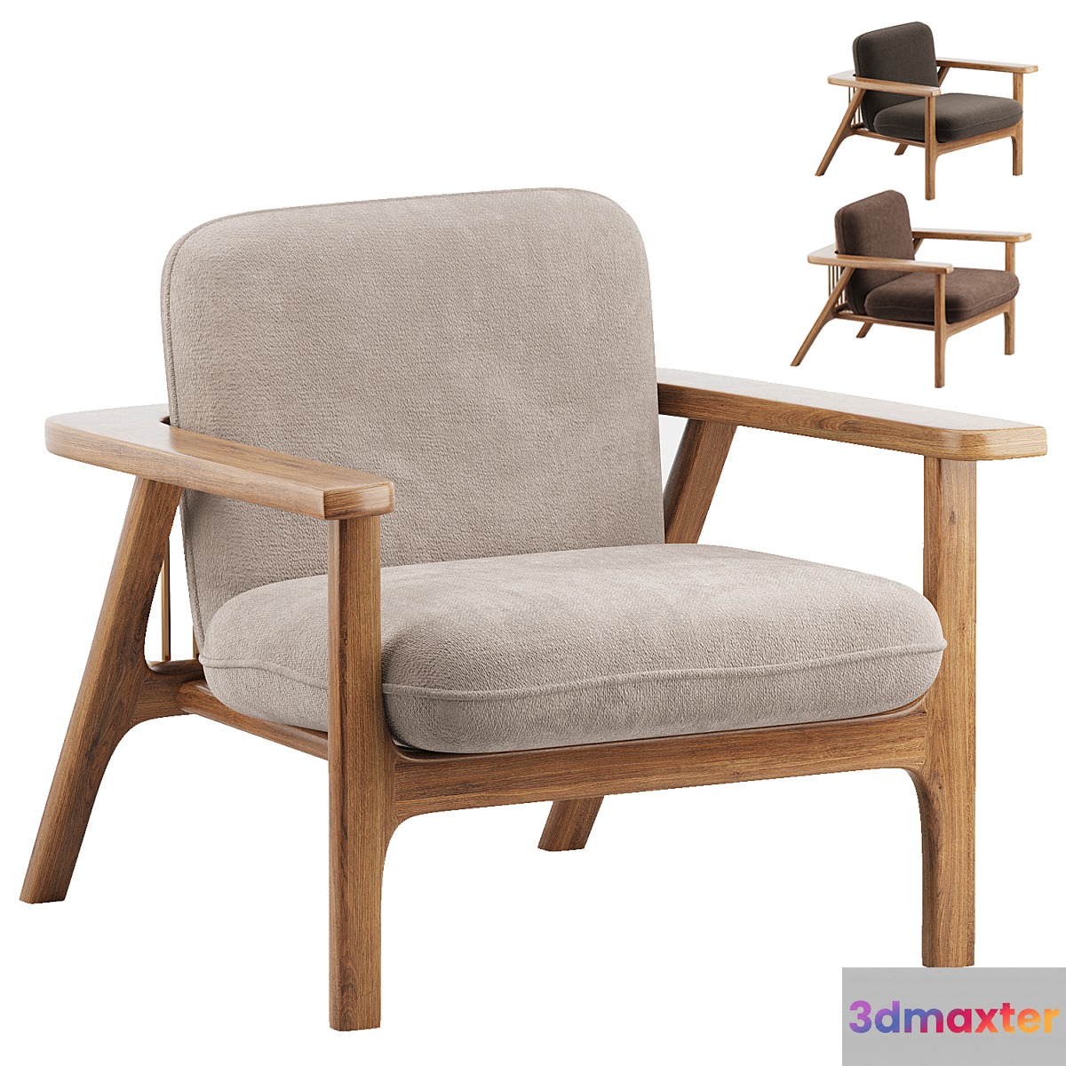 Contemporary fireside chair COMB 3D Max