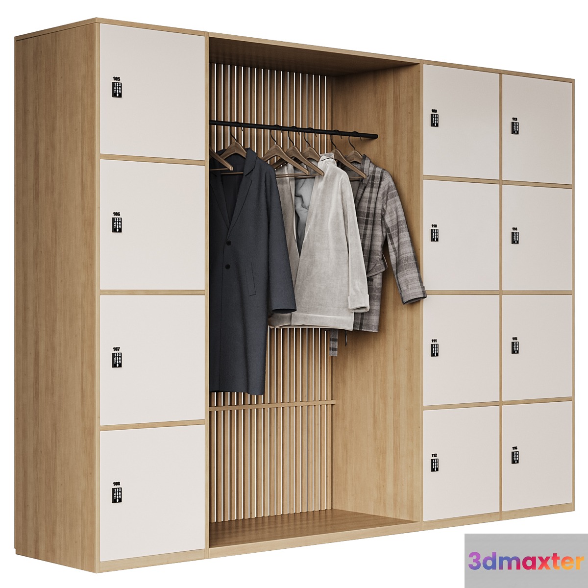 Gym Locker  Lockers in the locker room 3 3D Max
