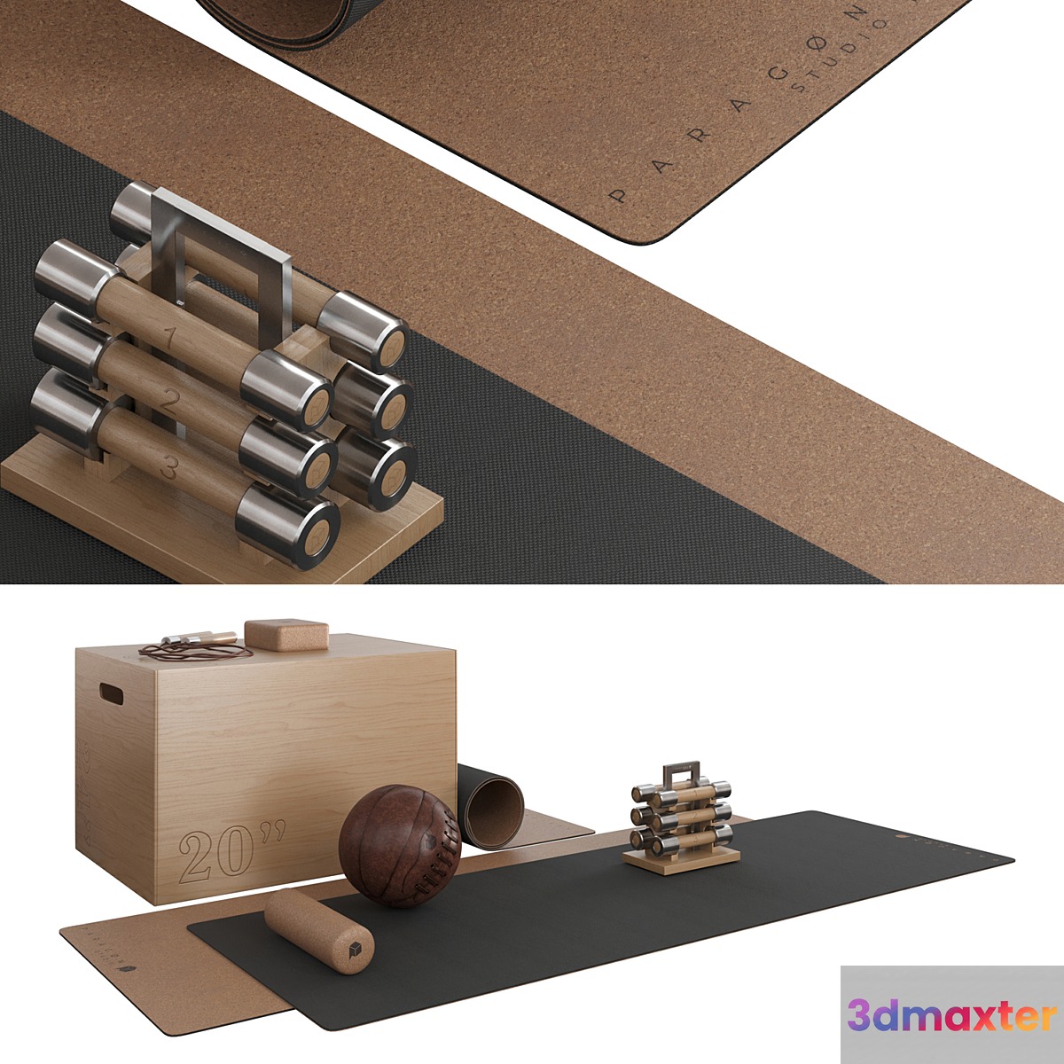 Yoga set 3D Max