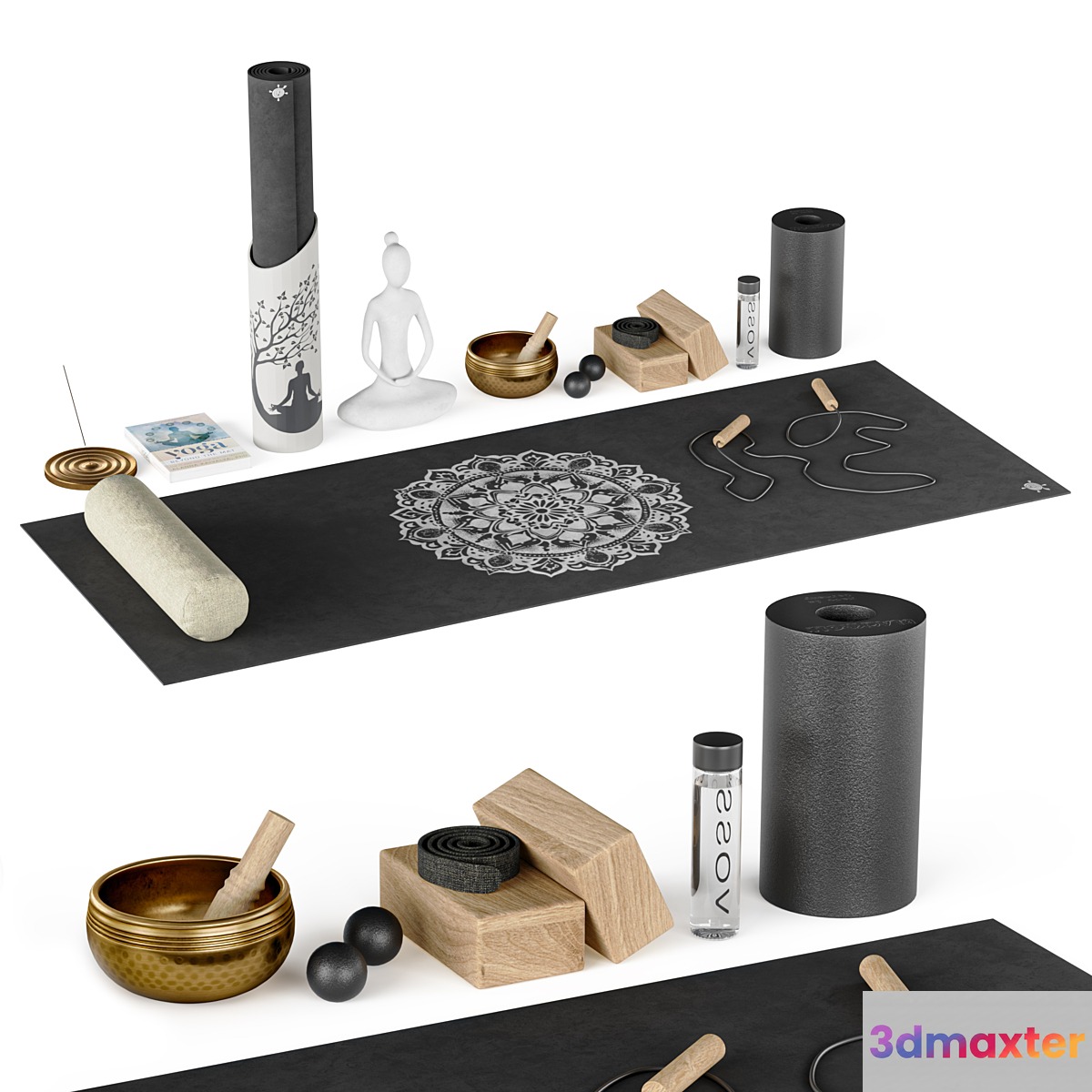 Yoga set 3D Max