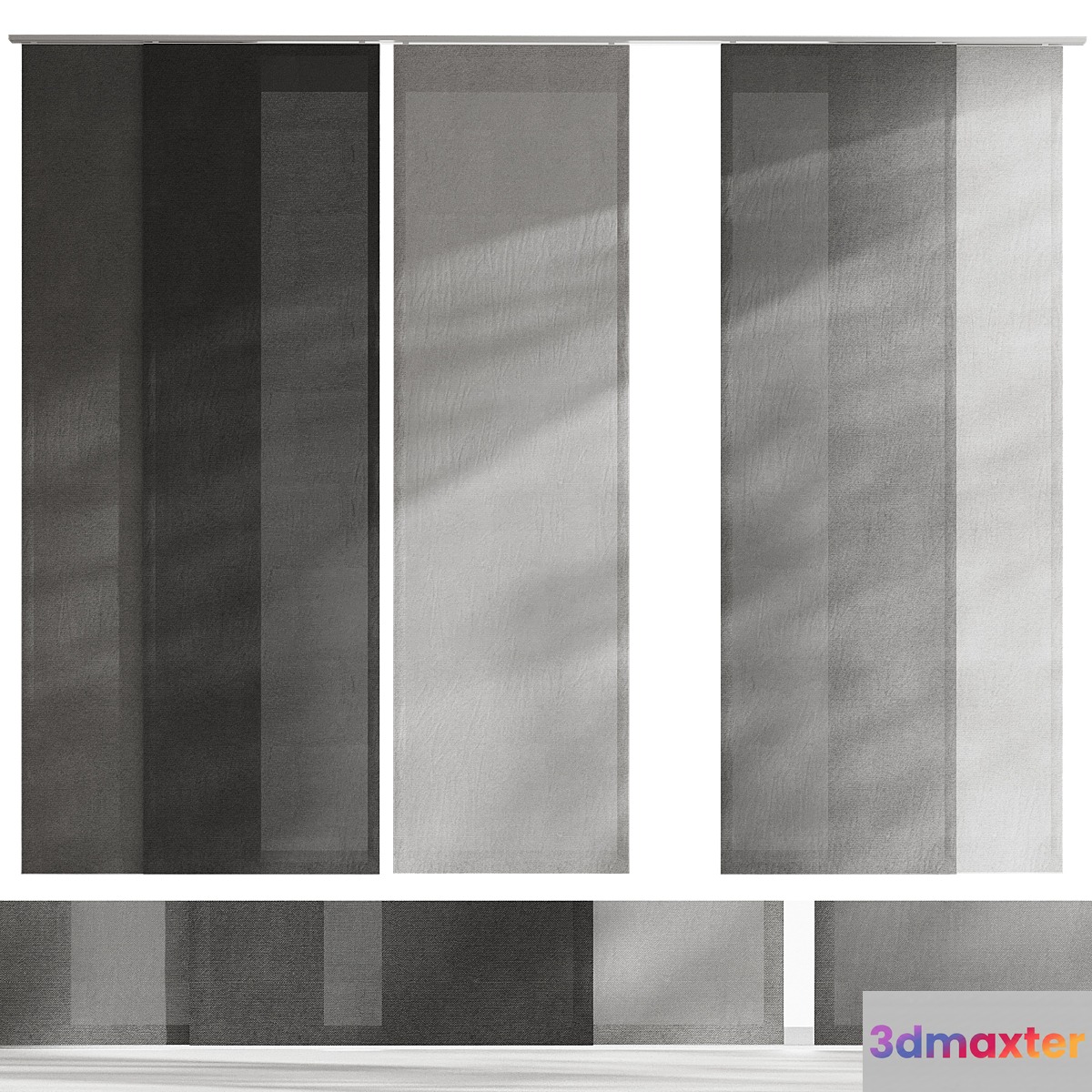 Panel curtains 3D Max