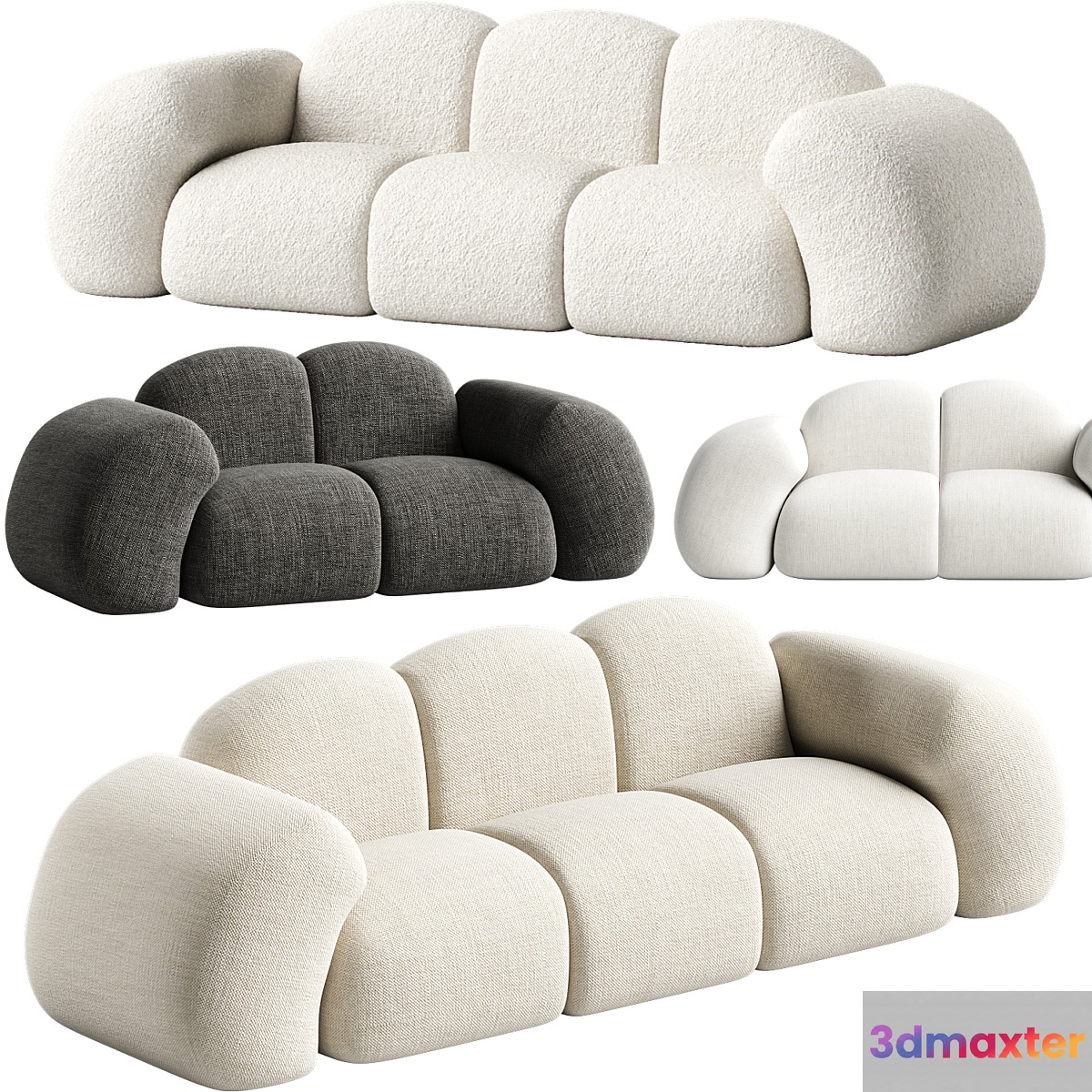 Cloud Shaped Sofa Feel Ultimate Comfort 3D Max