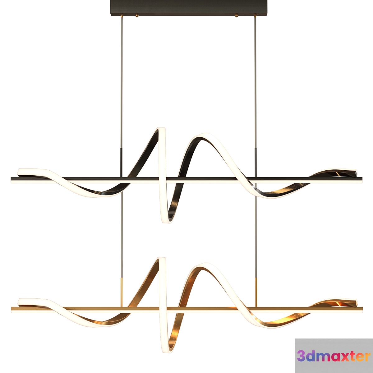 Woma Spiral strip Pendant Light - No.2 3D Max