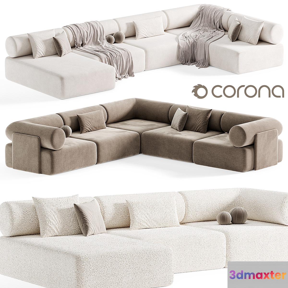 CIPRIANI U SHAPED SOFA Modern By lusso living - No.2 3D Max