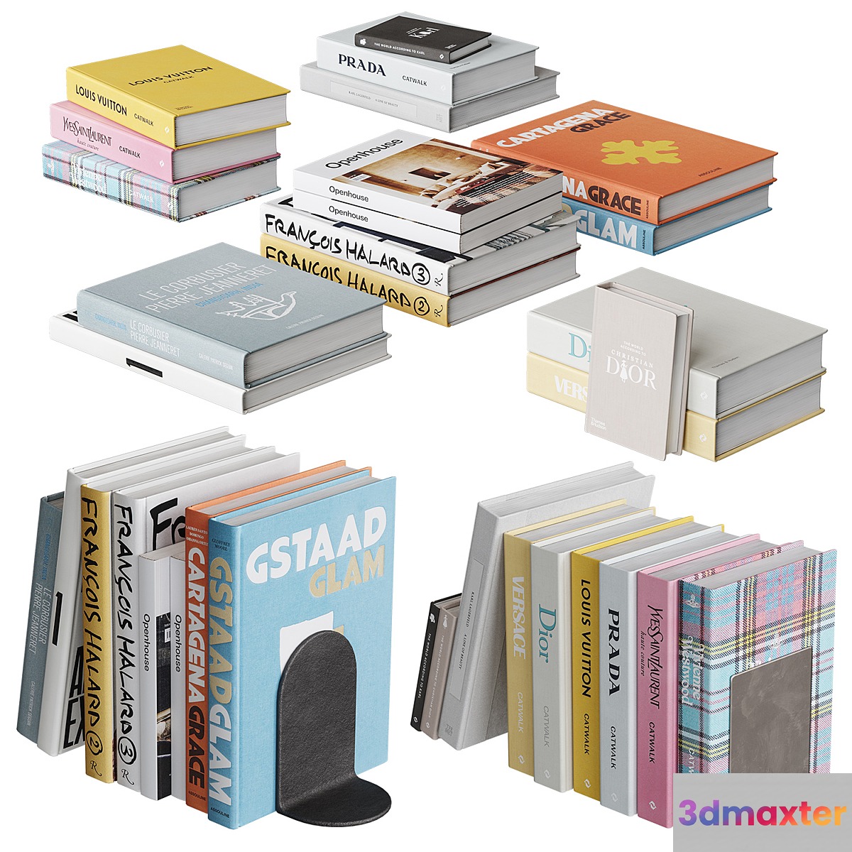 Zara Home Set of books 3D Max