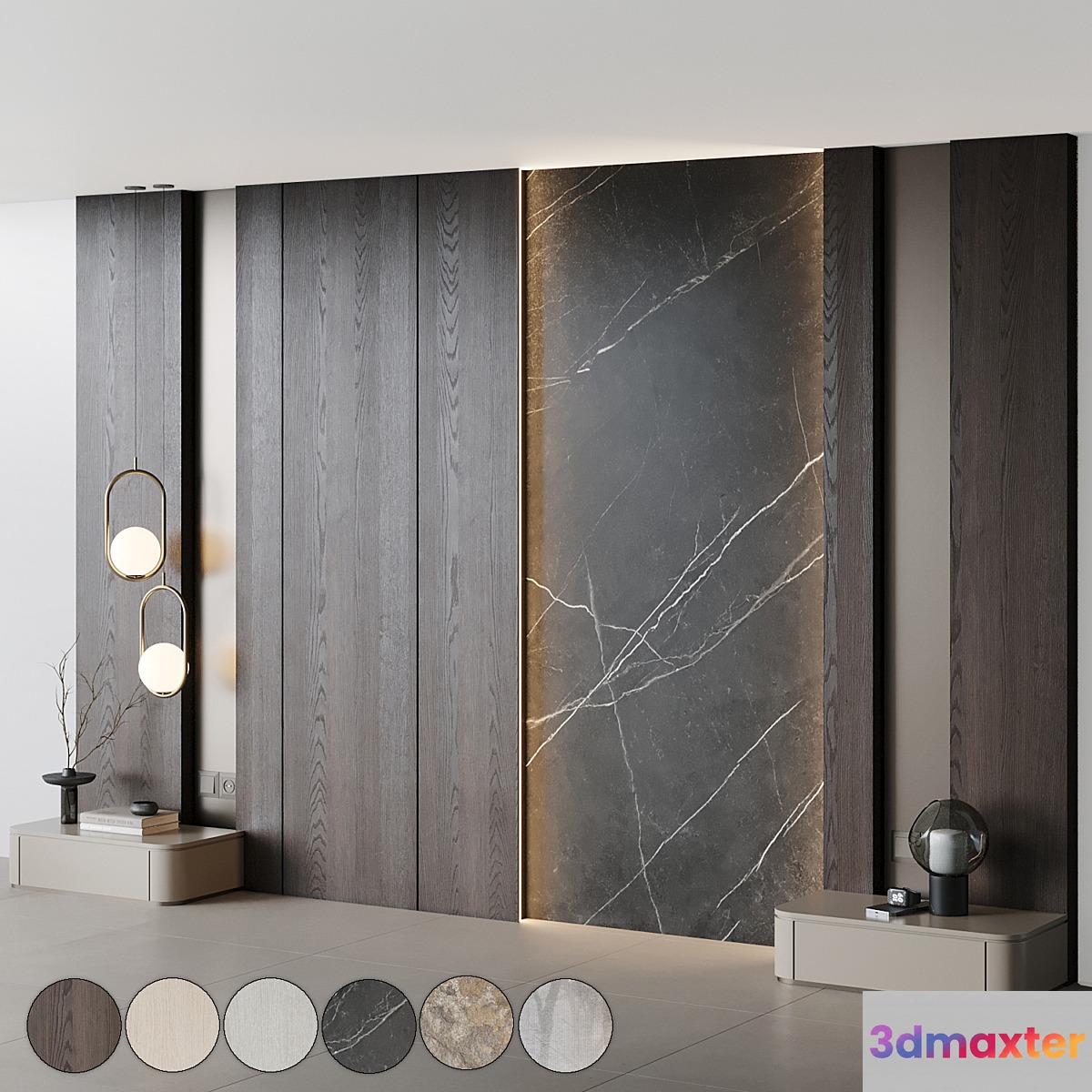 Wall panel 03 3D Max