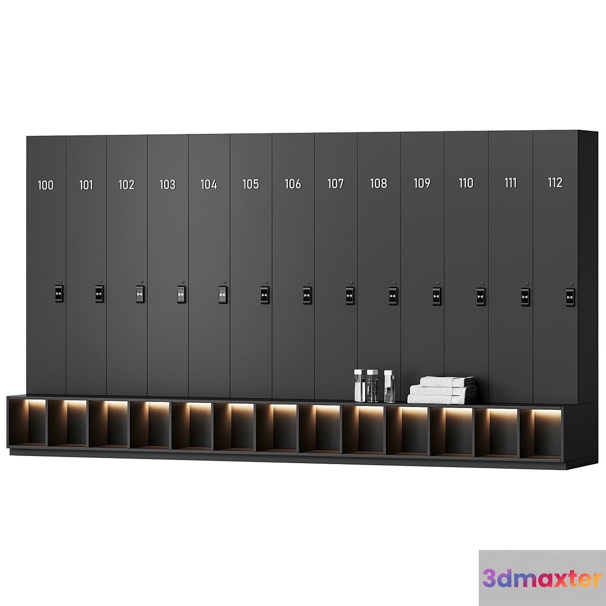 Locker rooms in the gym 4 3D Max