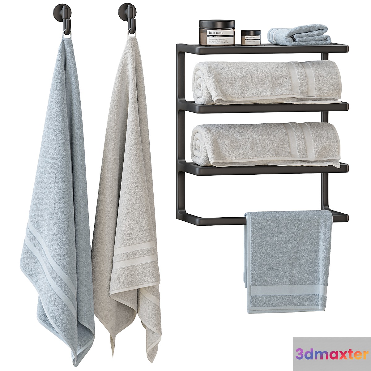 Towels set 2 3D Max
