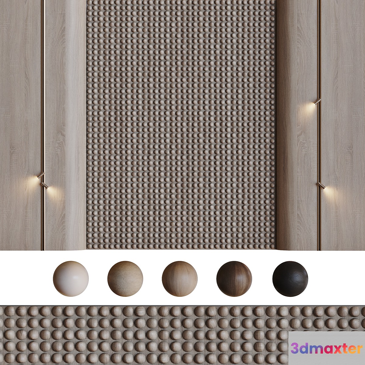 Decorative 3D wall panel 015 Pattern 3D Max