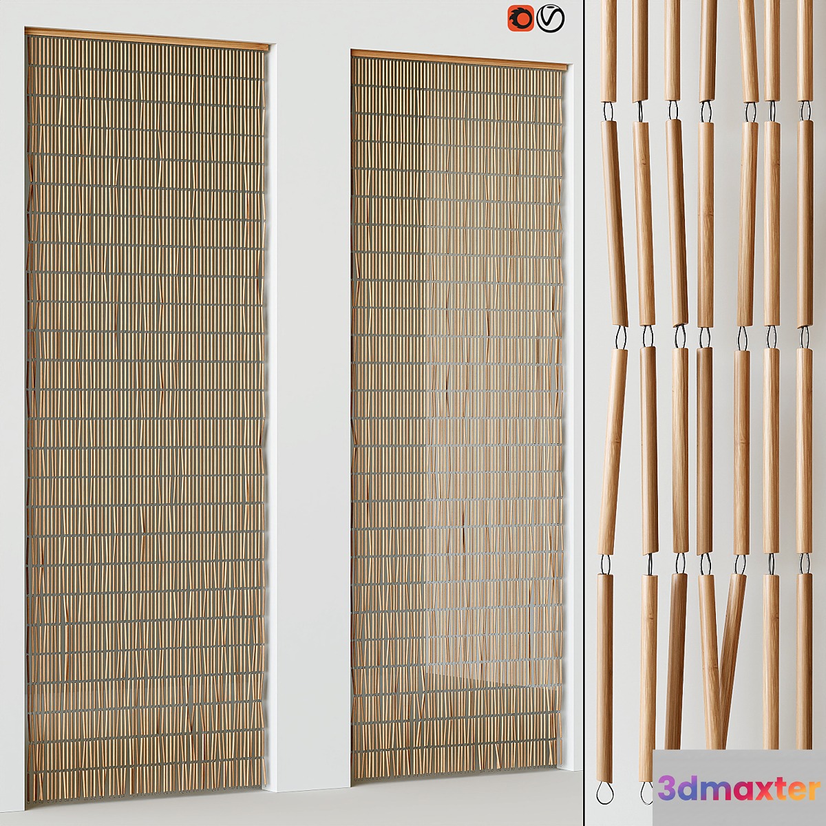 Rope curtain 3D Max