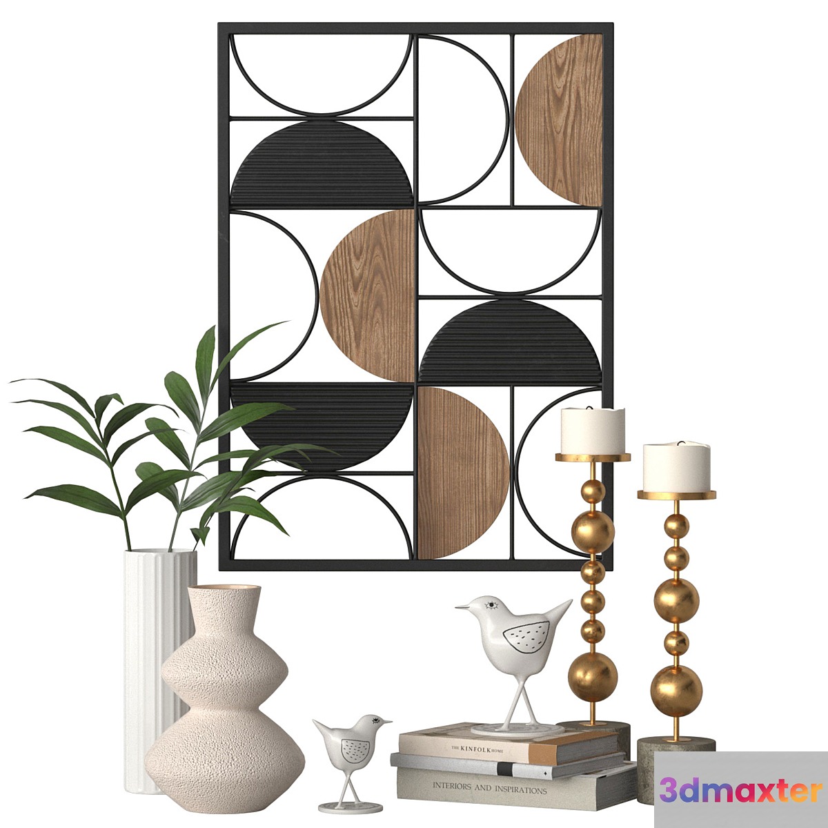 Wall panel with decor 3D Max