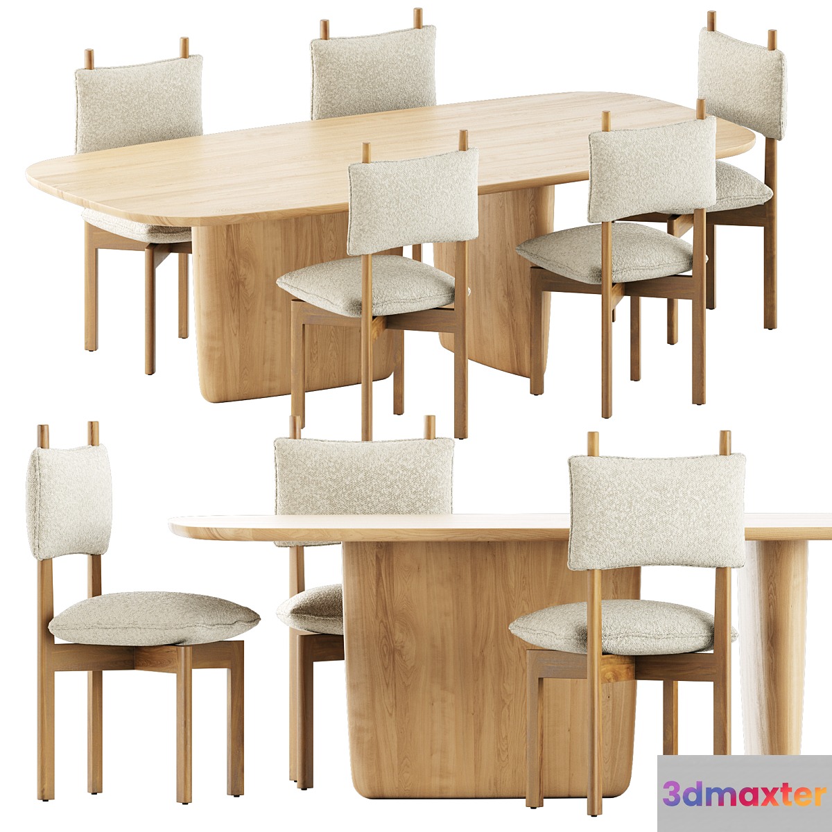 Paf Paf Chair MC25 by Mattiazzi and Tobi-Ishi table by Bebitalia 3D Max