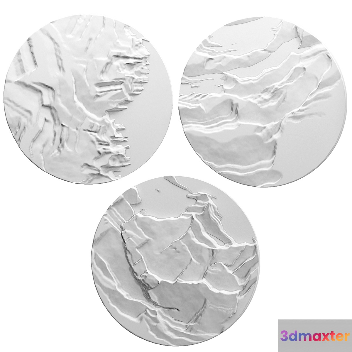 set of gypsum 19 3D Max