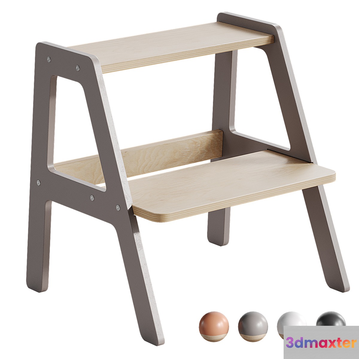 TOP Montessori ladder stool 3D Max