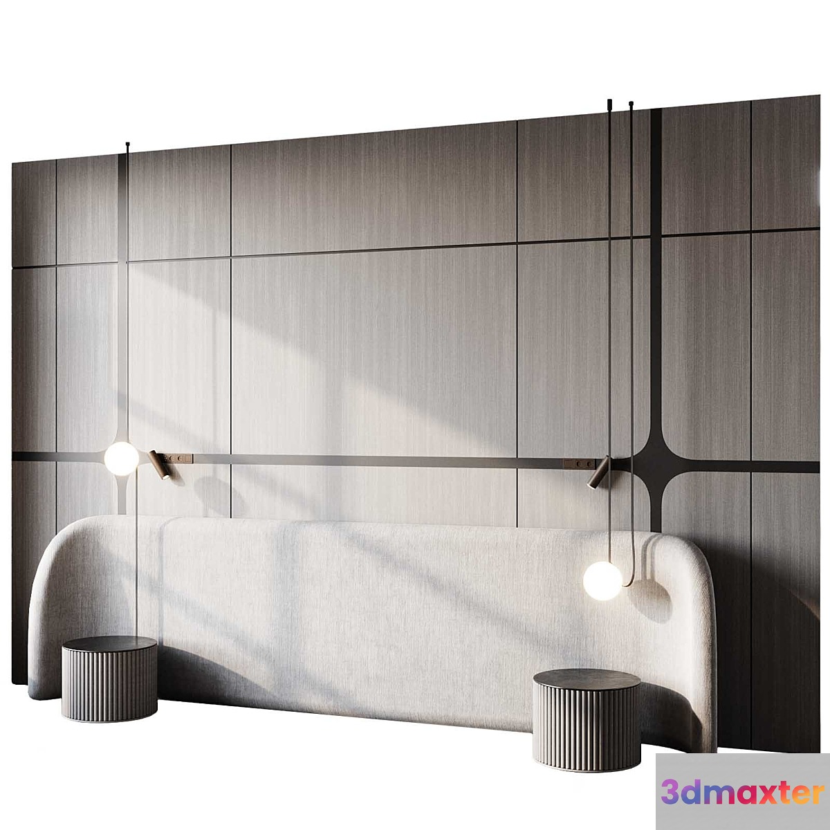 Headboard 3d Wall Panel 34 3D Max