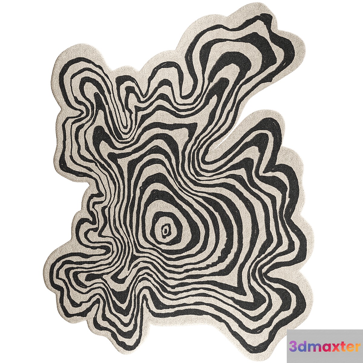 Naz Carpet Irregular Shaped Throw Rug - No.2 3D Max