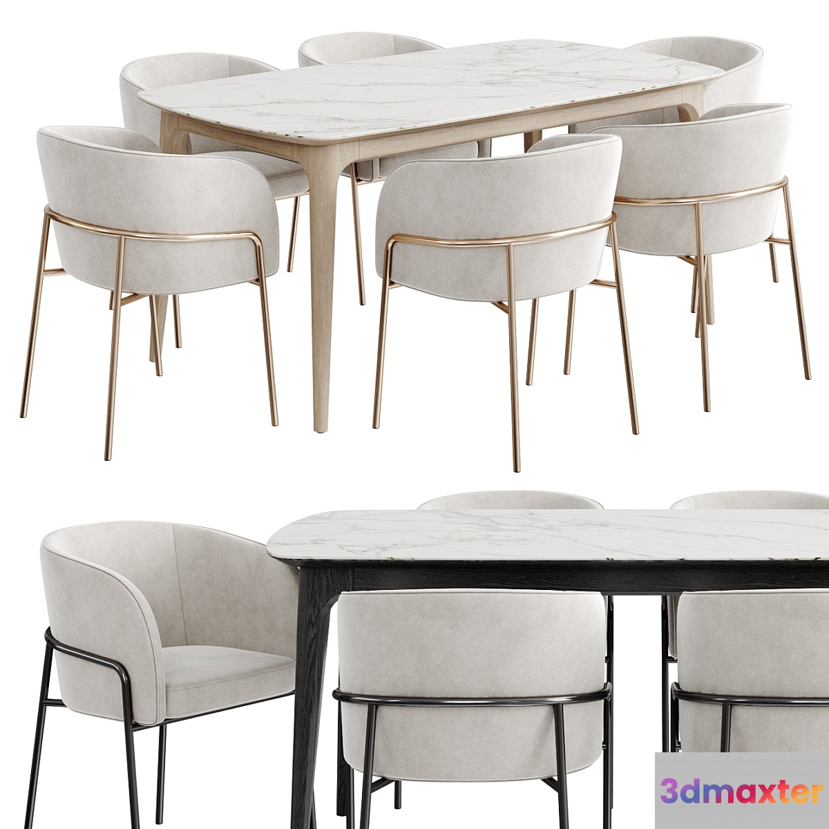 Dinning Set 124 3D Max