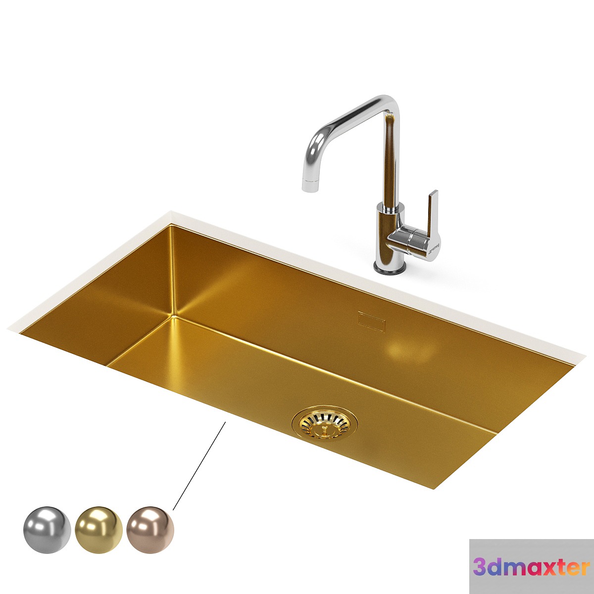 SMEG kitchen sink VSTR71BRX 3D Max