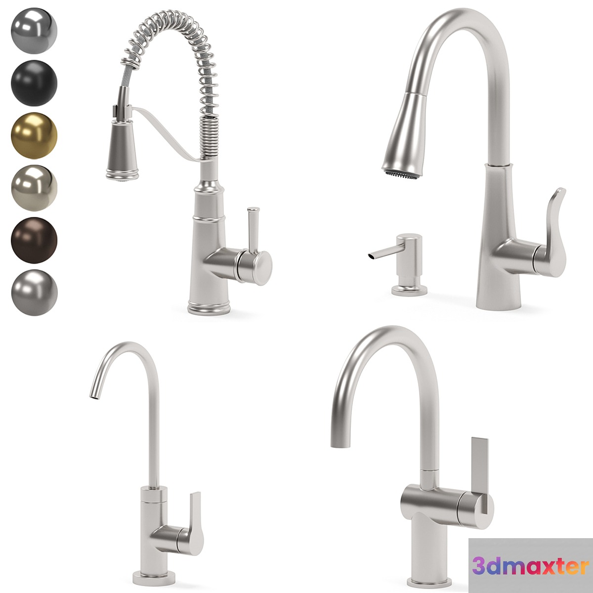 MOEN kitchen faucet collection 03 3D Max