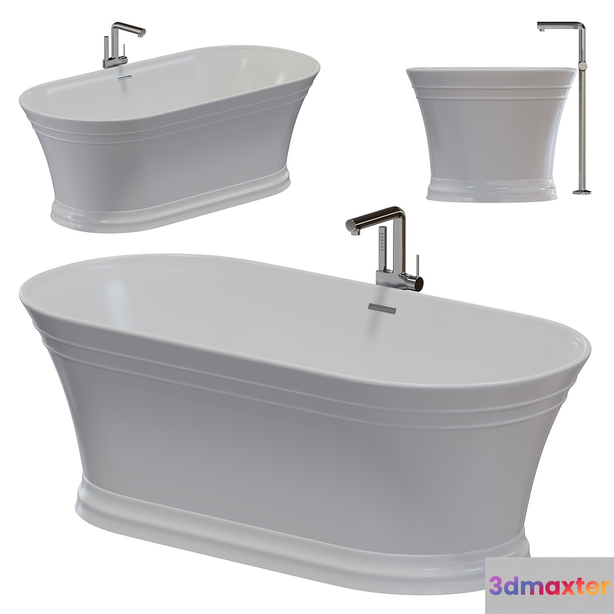 Acrylic bathtub BelBagno BB402-1700-790 3D Max