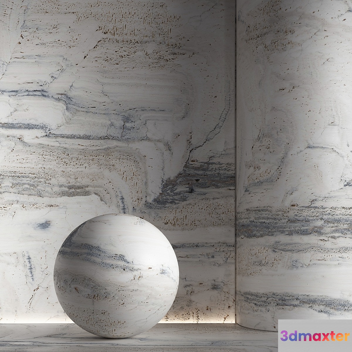 Stone material travertine. 42 pbr seamless - No.2 3D Max