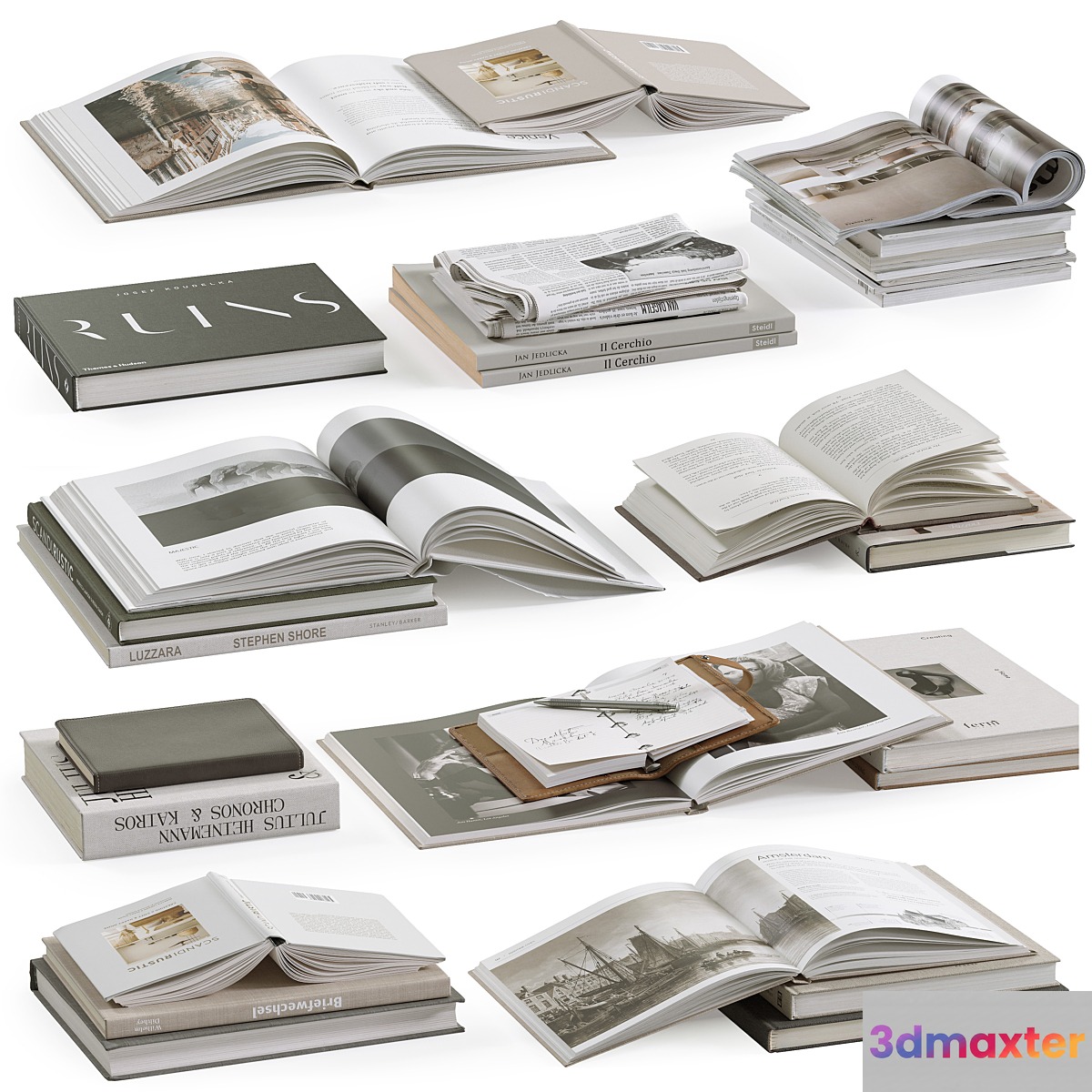 Coffee Table Books 3 3D Max