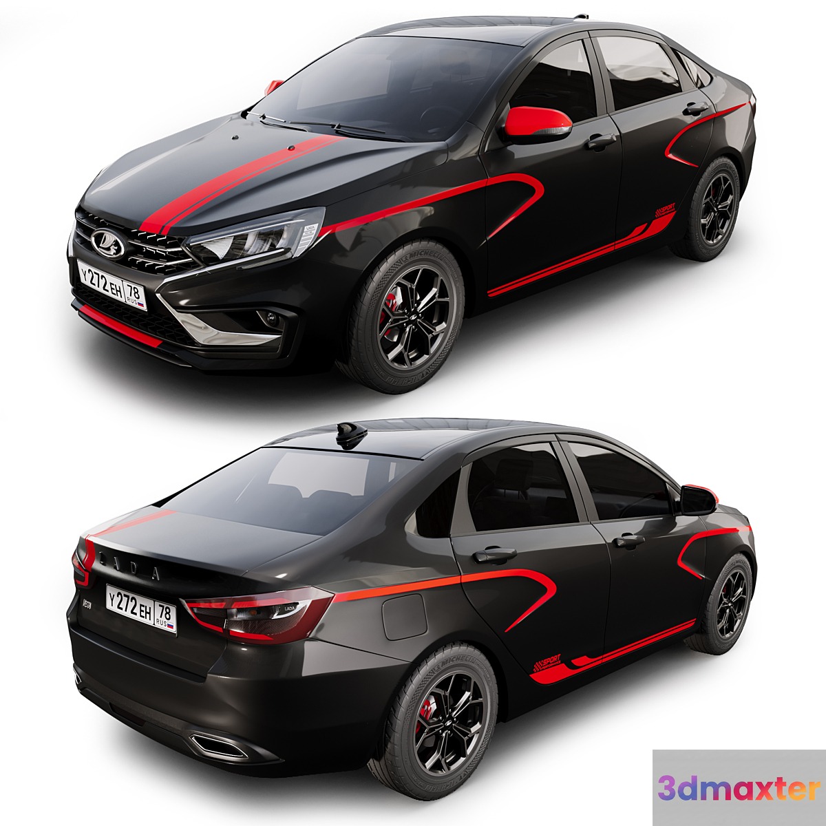 Lada vesta sport 2023 3D Max
