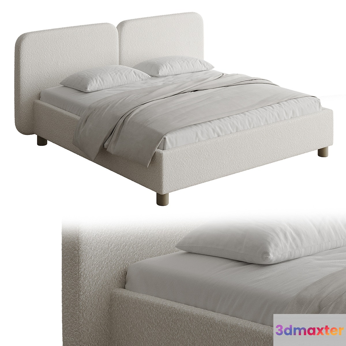 Bed Venta 160 Cozy Ivory 3D Max