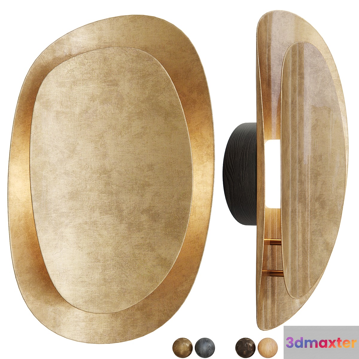 David Shaw X Nightworks Duet Halo Wall Light 3D Max