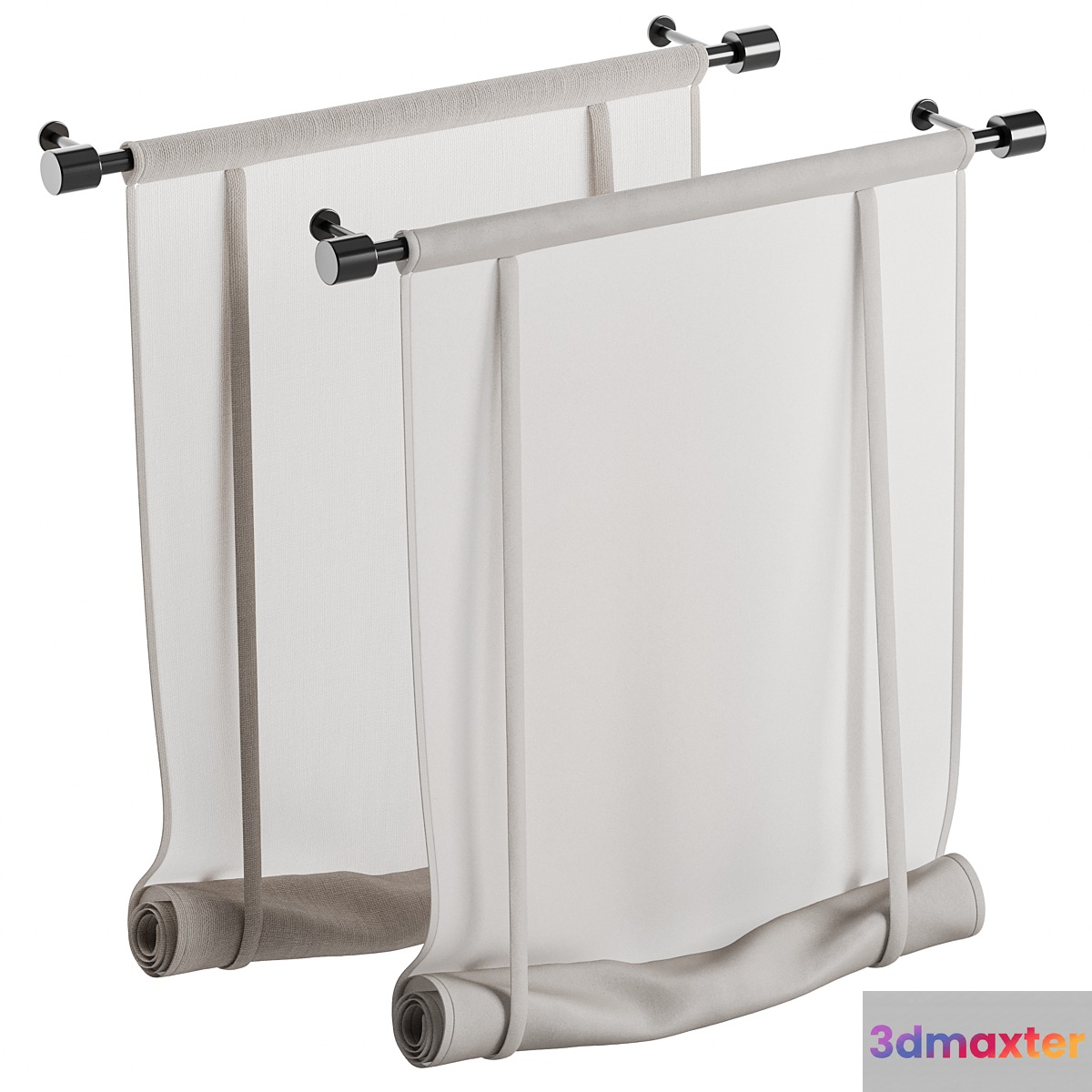 Decorative Roman blind 3D Max