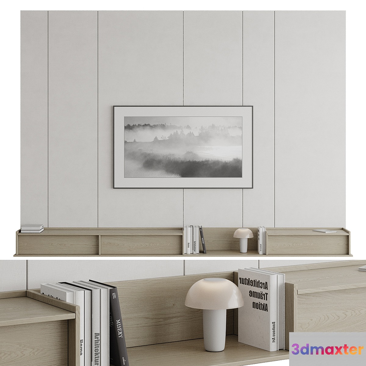 TV wall 006 3D Max
