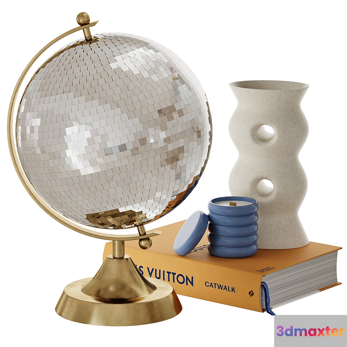 Decorative set with disco globe 3D Max
