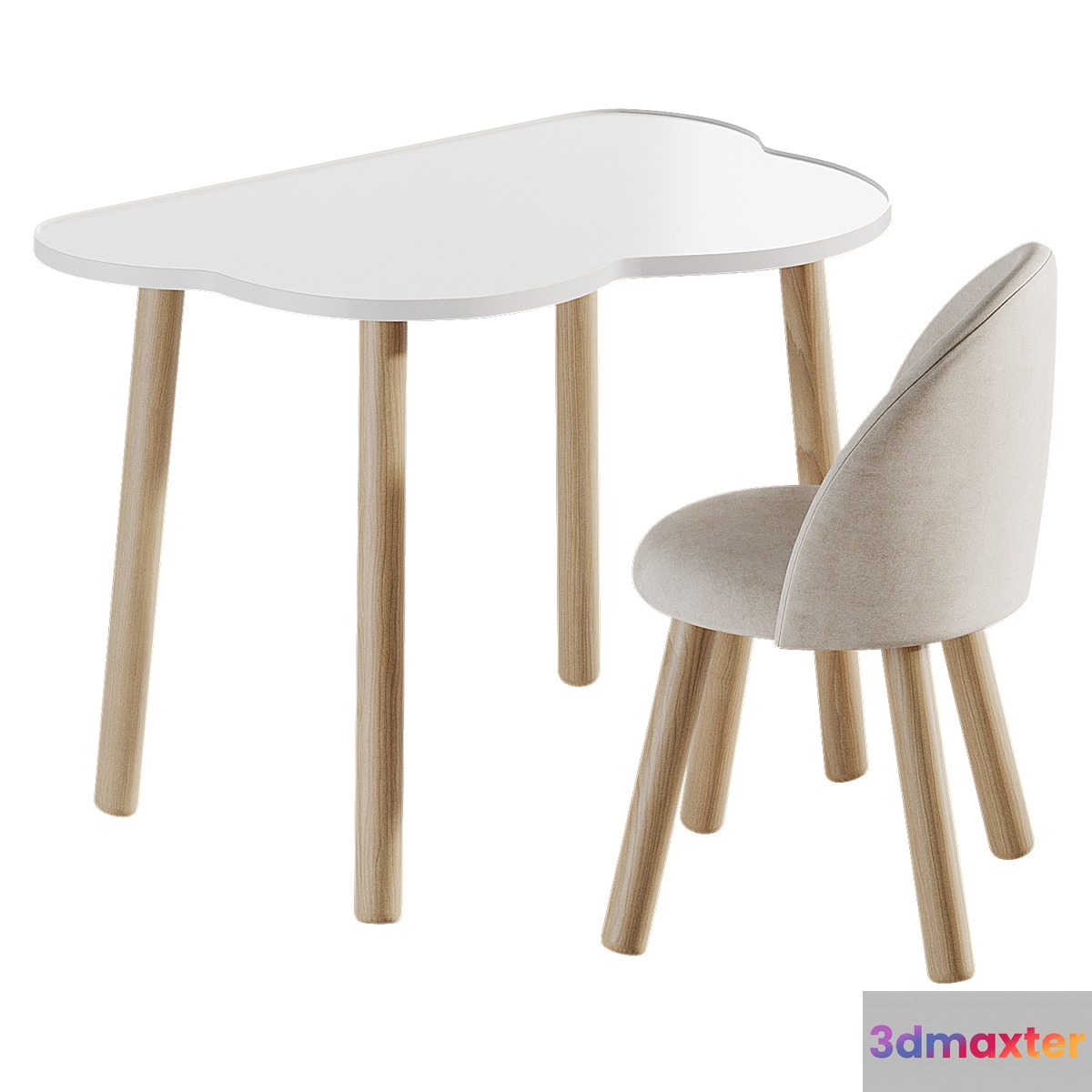 Set of children's tables and chairs TODI 3D Max
