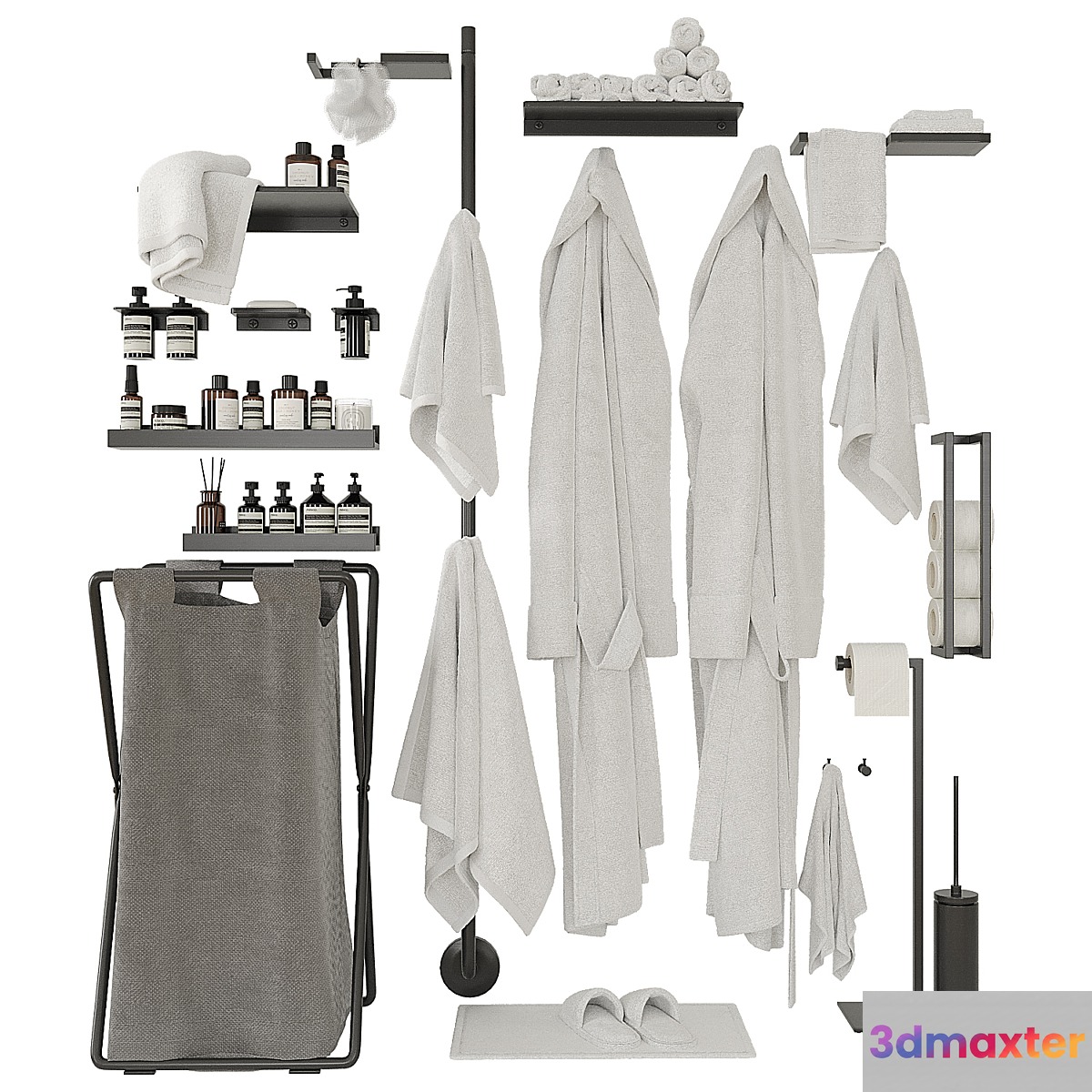 Decorative set for the bathroom 302 3D Max