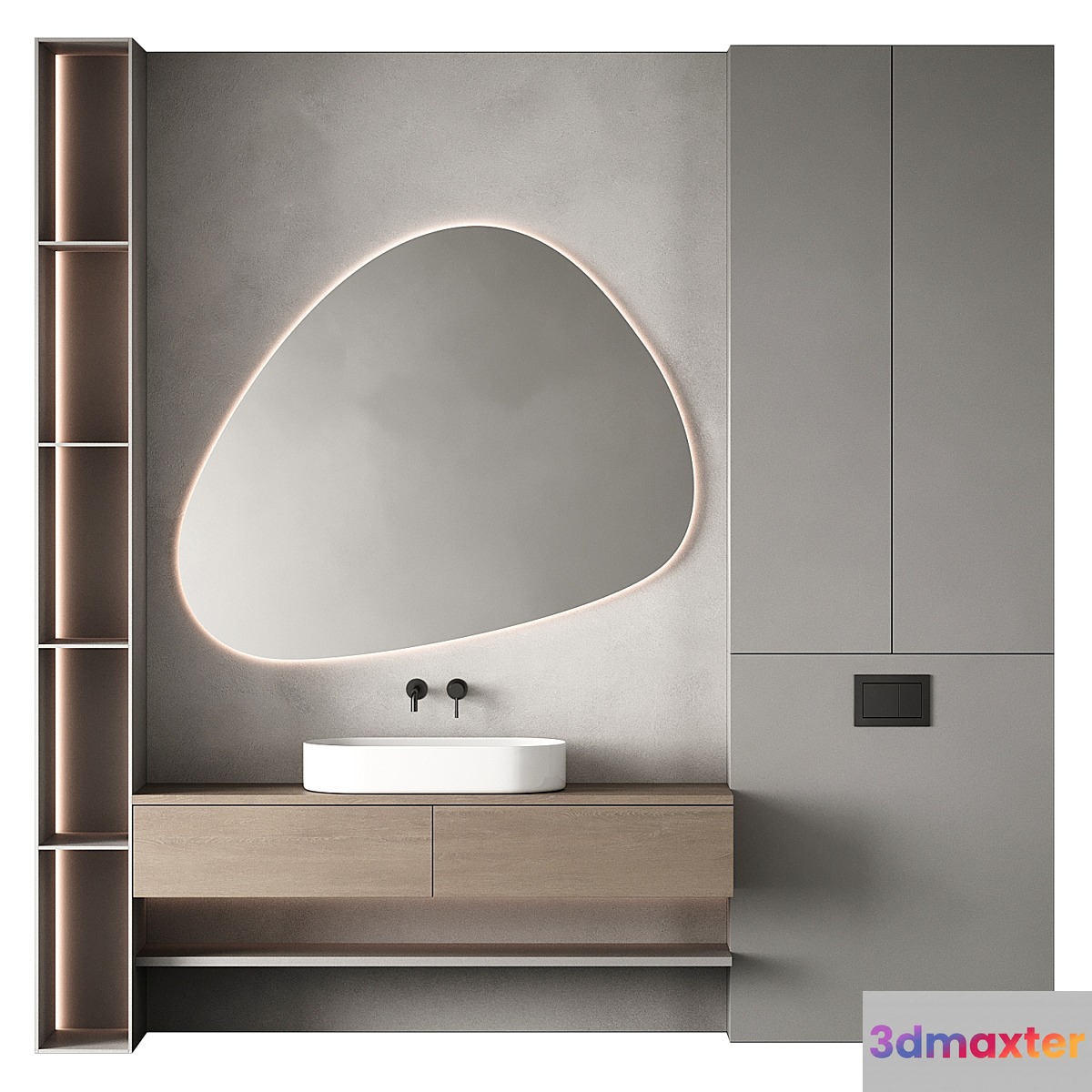 Bathroom furniture 64 3D Max