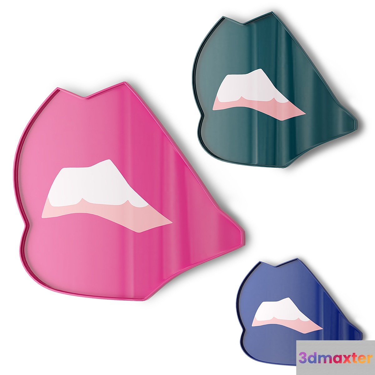 Wall decor Lip print by Angela Chrusciaki Blehm 3D Max